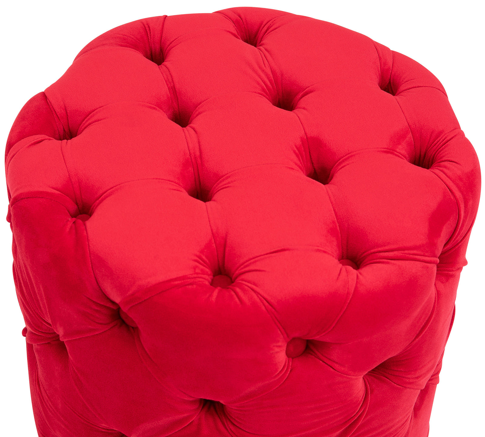 Pouf Drancy in velluto trapuntato rosso M