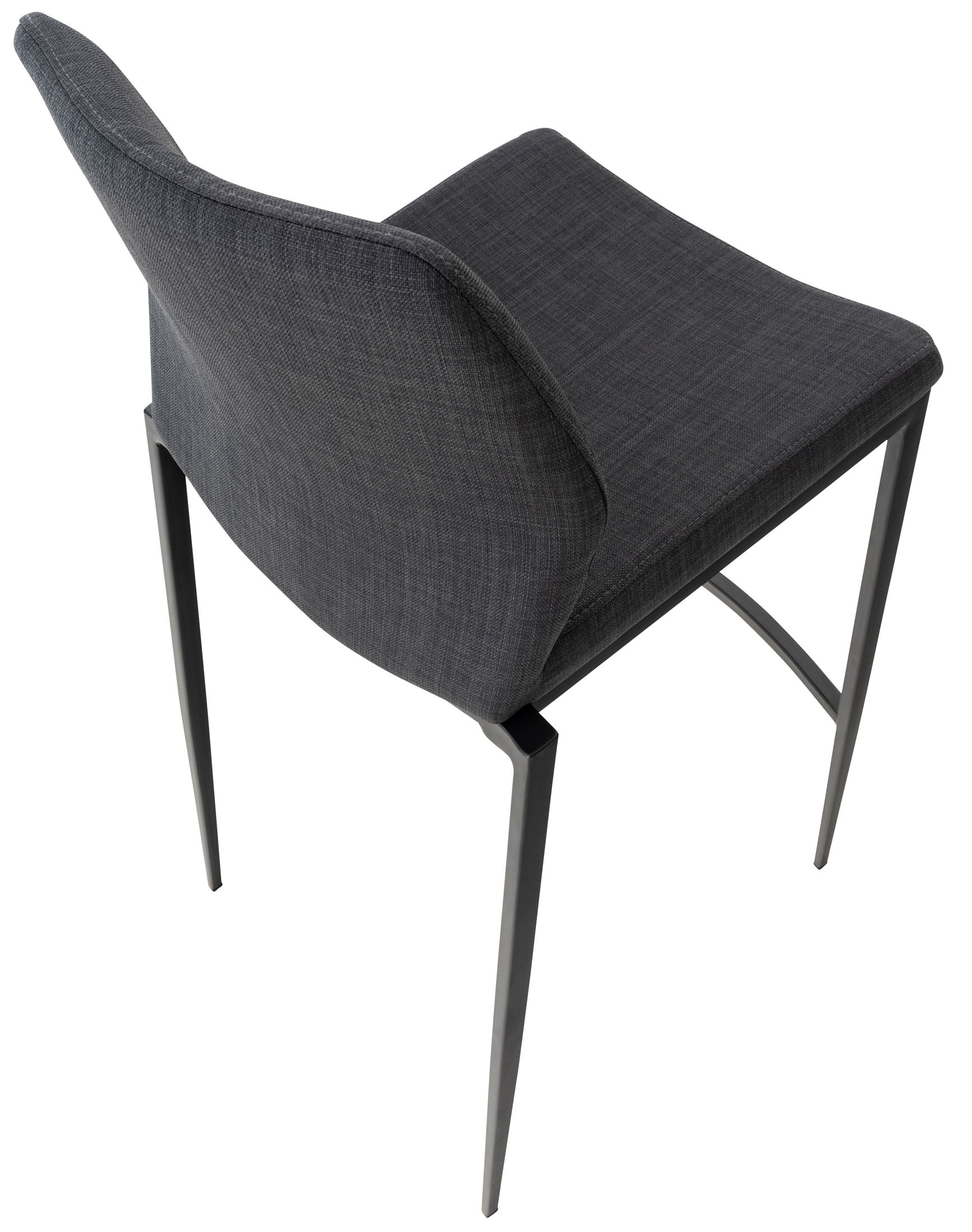 Sgabello Moderno Design Matola In Tessuto grigio scuro schwarz