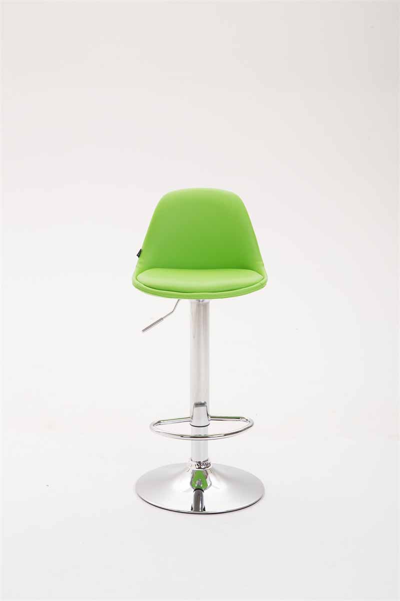 Sgabello di design KIEL in similpelle verde chrom