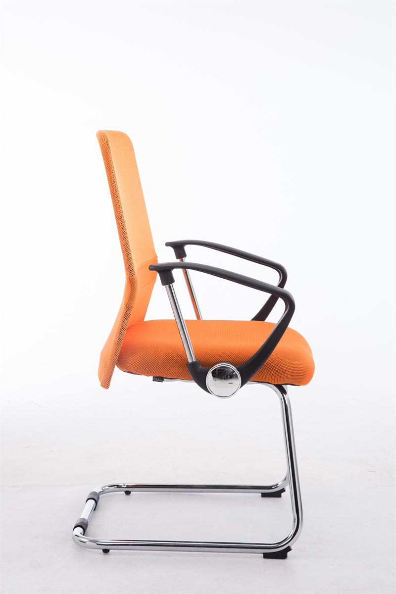 Sedia cantilever Pitt in tessuto arancione