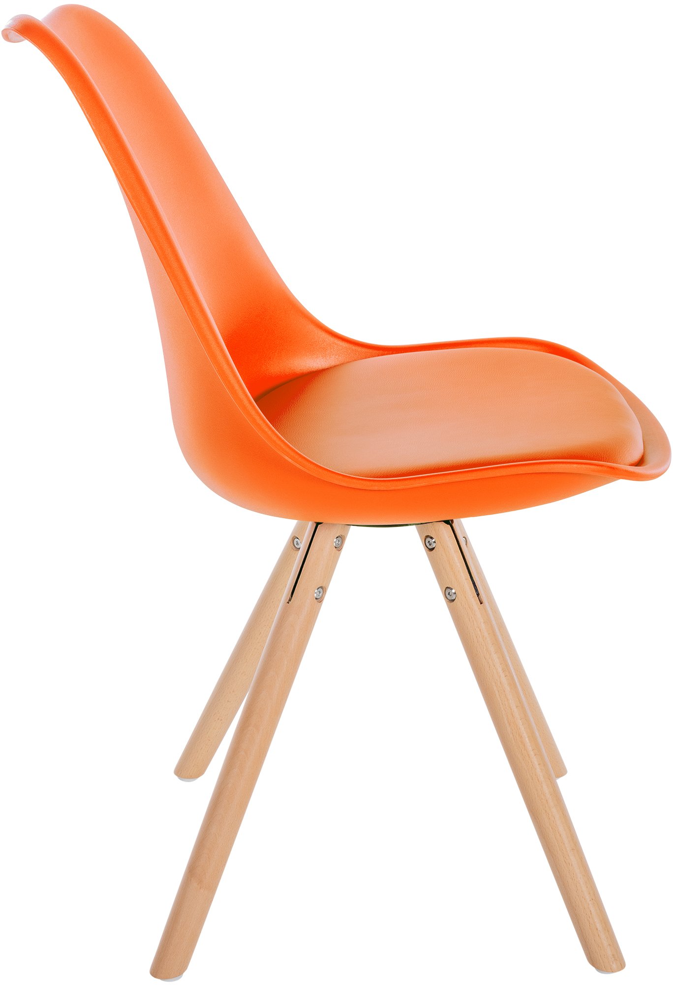 Sedia Sofia in plastica arancione natura (rund)