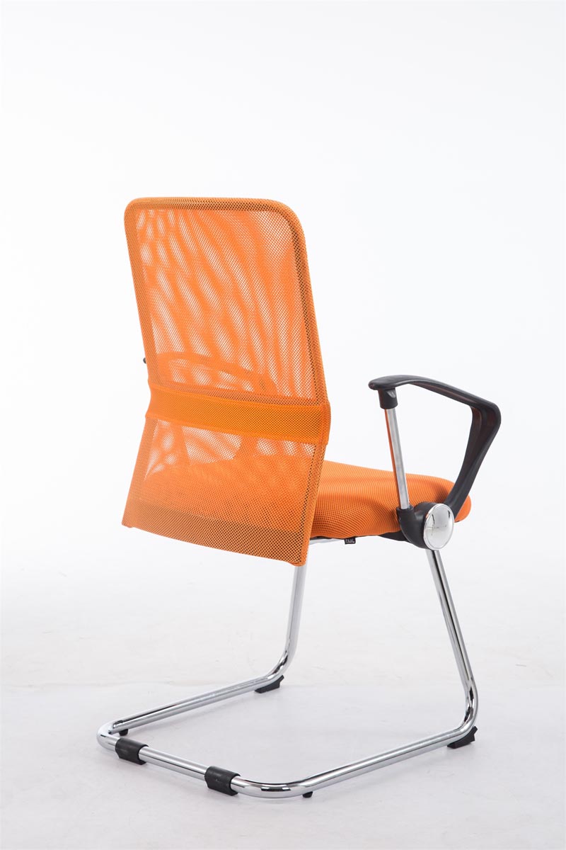 Sedia cantilever Pitt in tessuto arancione