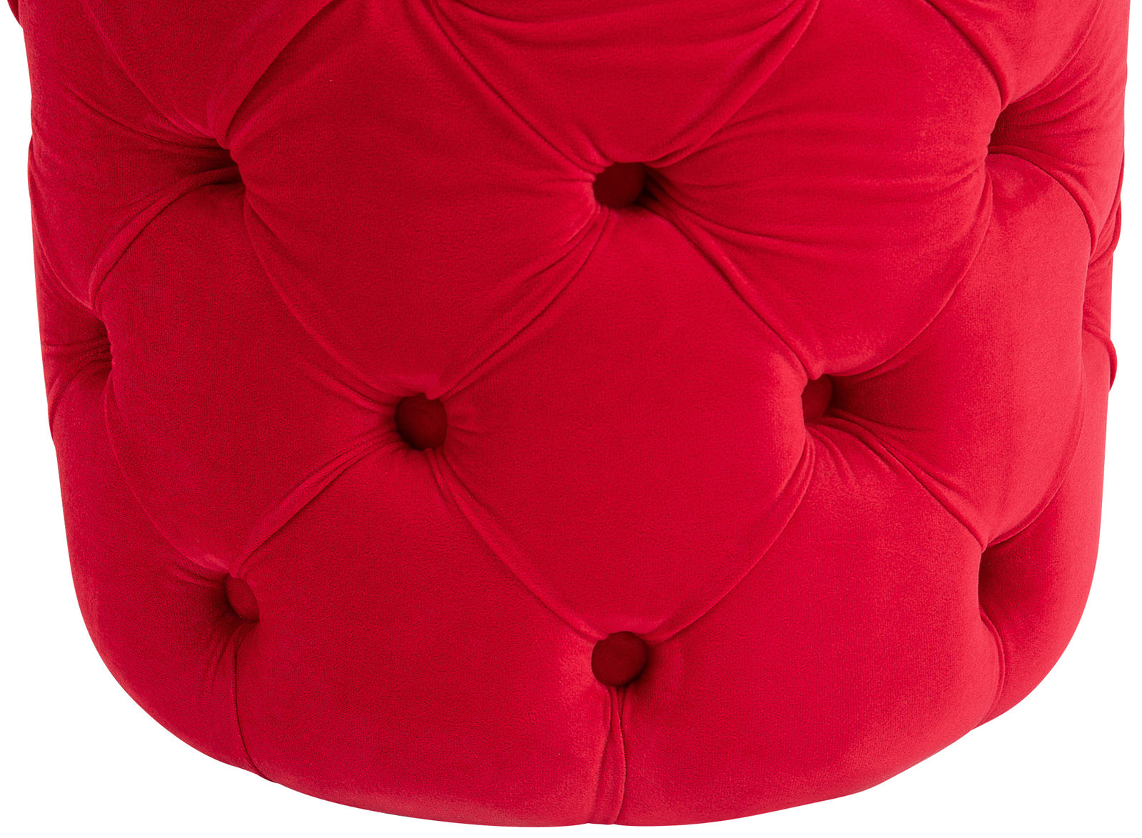 Pouf Drancy in velluto trapuntato rosso M