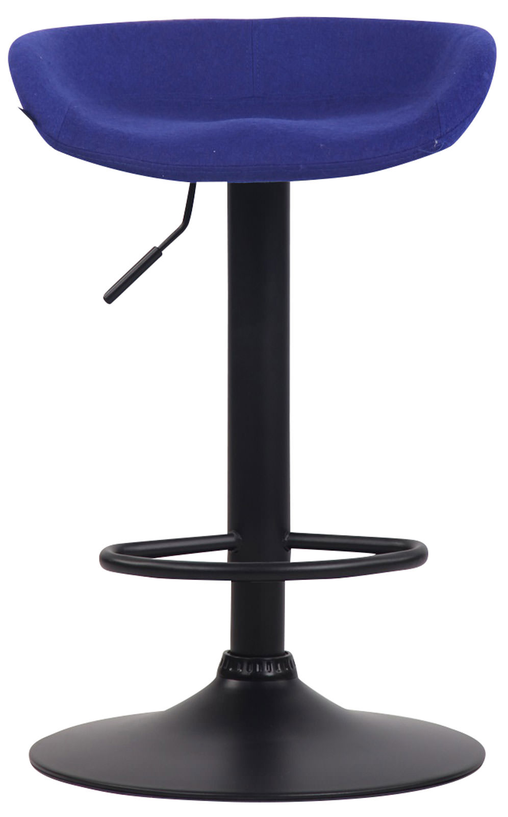 Sgabello Bar Design Anaheim In feltro blu schwarz